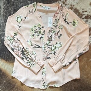 WHBM Blush Floral Blouse
